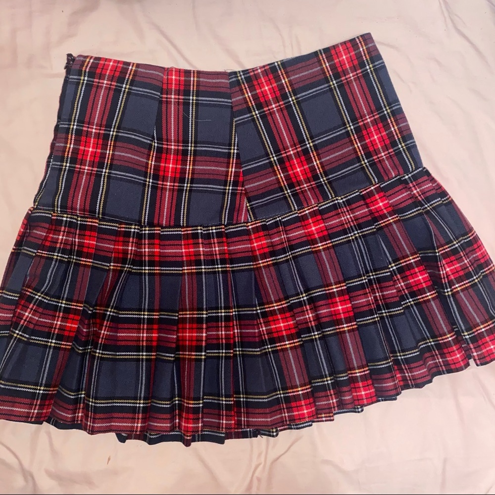 Plaid school girl skirt